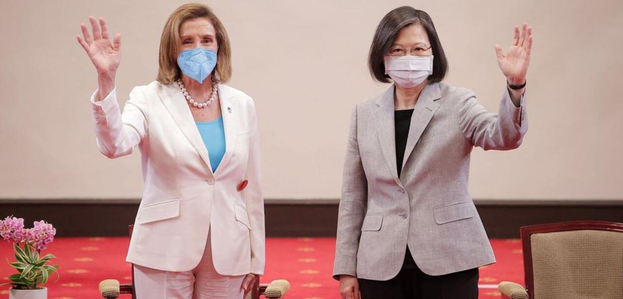 Nancy Pelosi e Tsai Ing-wen (Foto: Reuters) www.brasil247.com - Nancy Pelosi e Tsai Ing-wen