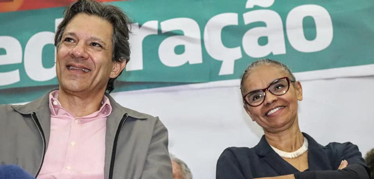 Haddad e Marina Silva (Foto: Reprodução/Facebook) www.brasil247.com - Haddad e Marina Silva