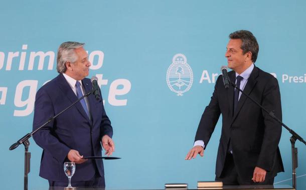 Alberto Fernández e Sergio Massa (Foto: Twitter/Casa Rosada) Alberto Fernández e Sergio Massa