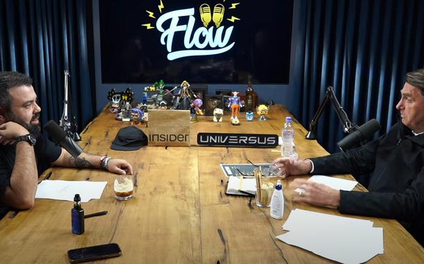 Jair Bolsonaro no Flow Podcast (Foto: Reprodução) Jair Bolsonaro no Flow Podcast