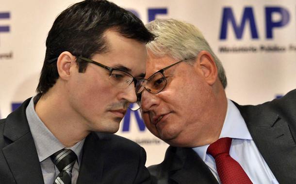 Deltan Dallagnol e Rodrigo Janot (Foto: José Cruz/Agência Brasil) Deltan Dallagnol e Rodrigo Janot