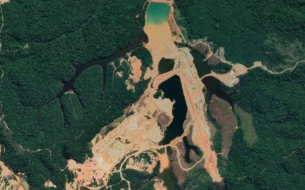 Garimpo no Pará (Foto: Reprodução/Google Earth) Garimpo no Pará