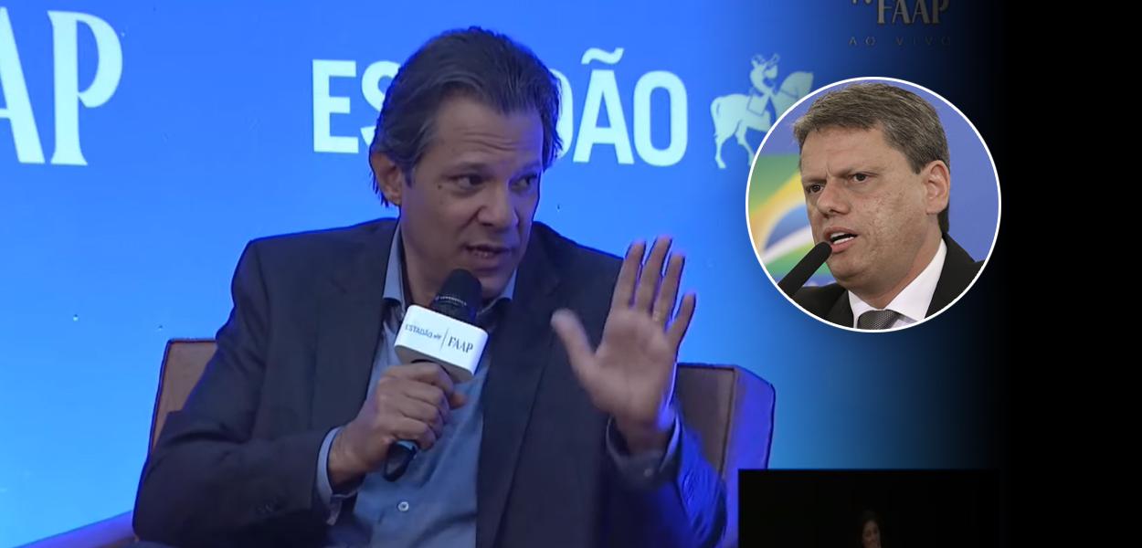 www.brasil247.com - Fernando Haddad e Tarcísio de Freitas