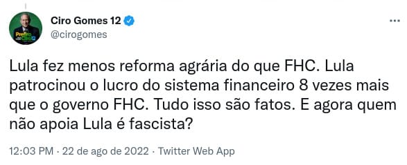 tweet de Ciro