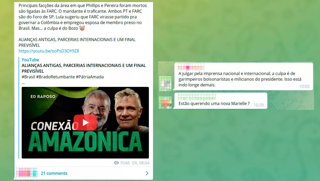 Bolsonaristas associaram assassinato de Bruno e Dom ao PT