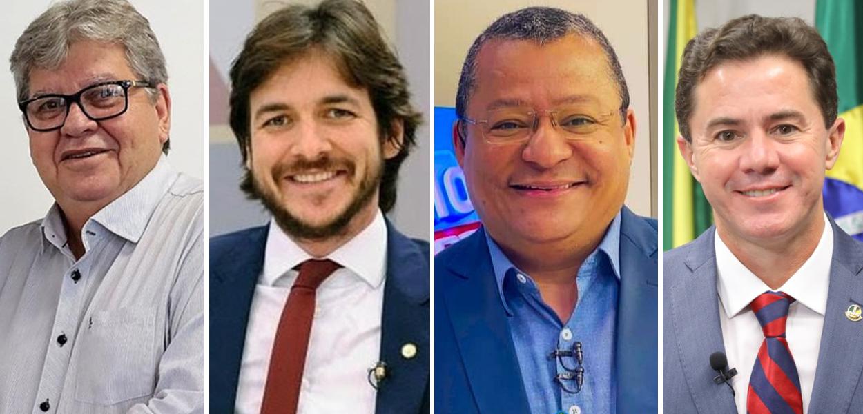 Da esq. para a dir.: João Azevêdo, Pedro Cunha Lima, Nilvan Ferreira e Veneziano Vital do Rêgo (Foto: Divulgação) www.brasil247.com - Da esq. para a dir.: João Azevêdo, Pedro Cunha Lima, Nilvan Ferreira e Veneziano Vital do Rêgo