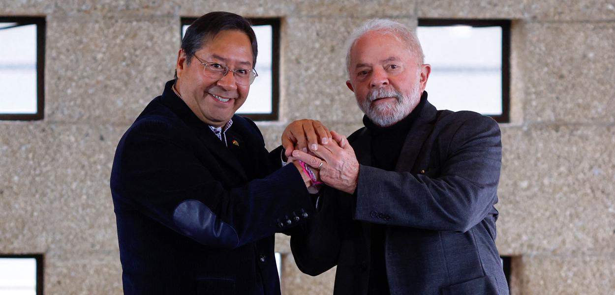 www.brasil247.com - Ex-presidente e candidato ao Planalto Luiz Inácio Lula da Silva e presidente da Bolívia, Luis Arce 05/09/2022