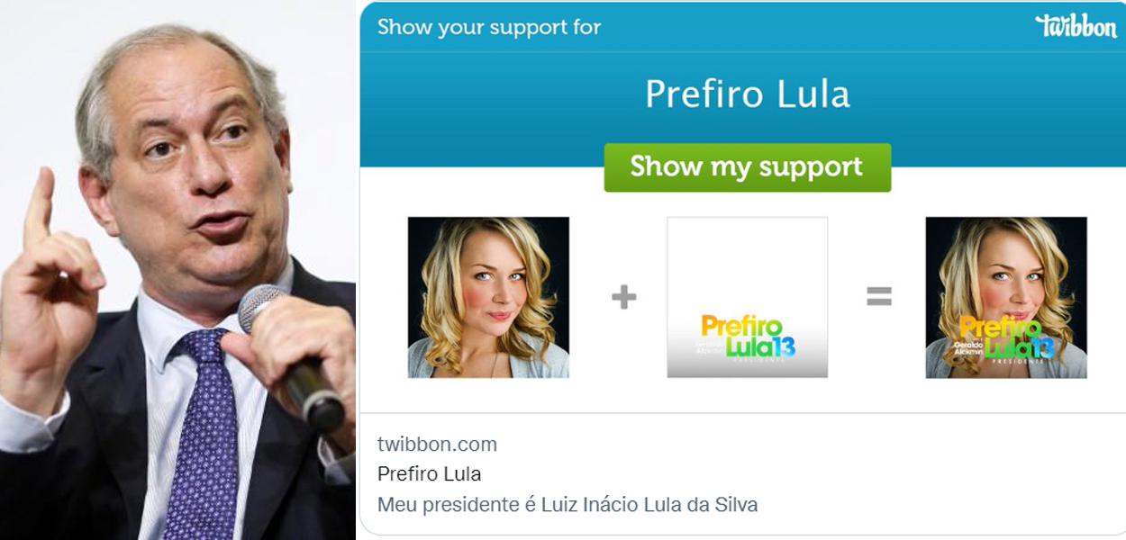 Ciro Gomes e o filtro "Prefiro Lula" (Foto: Reuters | Reprodução) www.brasil247.com - Ciro Gomes e o filtro "Prefiro Lula"