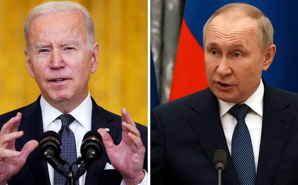 Joe Biden e Vladimir Putin (Foto: Reuters) Joe Biden e Vladimir Putin