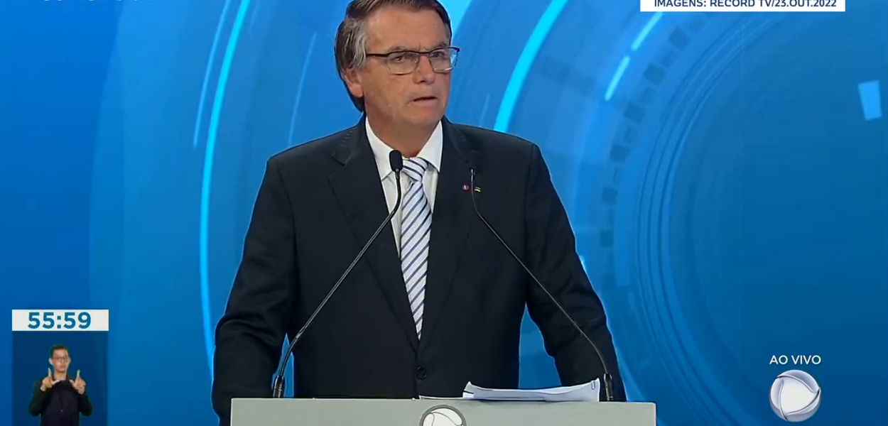 Jair Bolsonaro na TV Record (Foto: Reprodução) www.brasil247.com - Jair Bolsonaro na TV Record