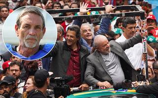 Alan Moore (círculo) e Luiz Inácio Lula da Silva