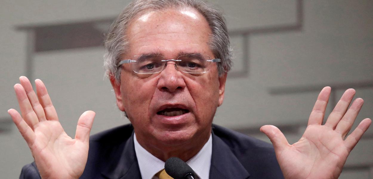 www.brasil247.com - Ministro da Economia, Paulo Guedes, fala em comissão do Senado, em Brasília 27/03/2019