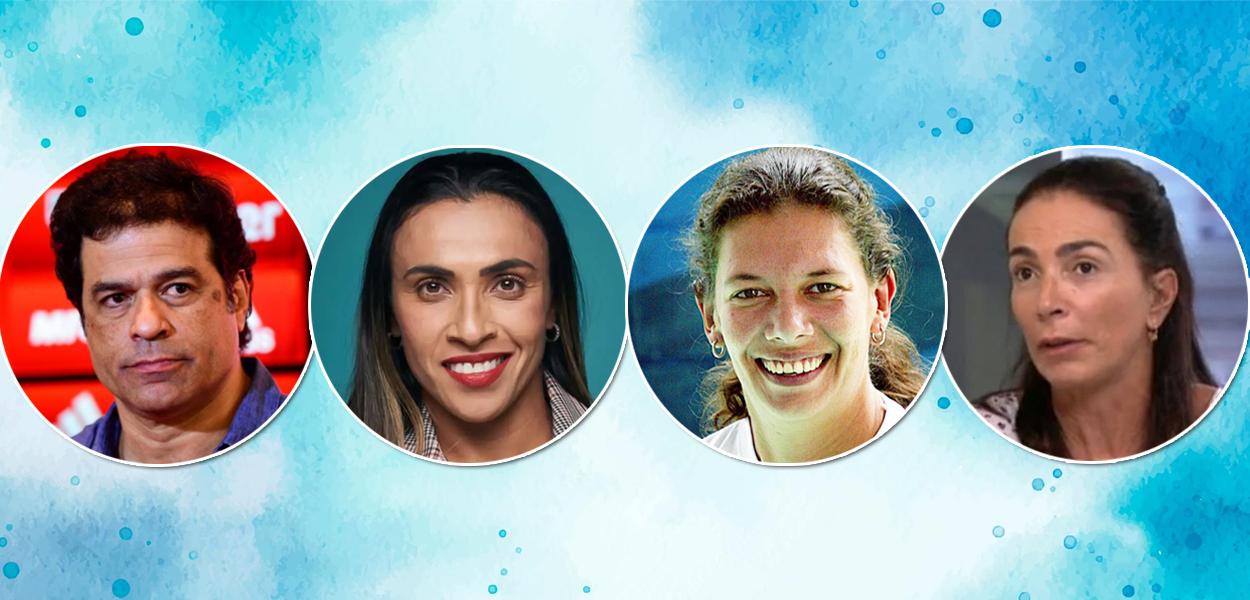Raí, Marta Sobral, Ana Moser e Isabel Salgado (Foto: Divulgação) www.brasil247.com - Raí, Marta Sobral, Ana Moser e Isabel Salgado