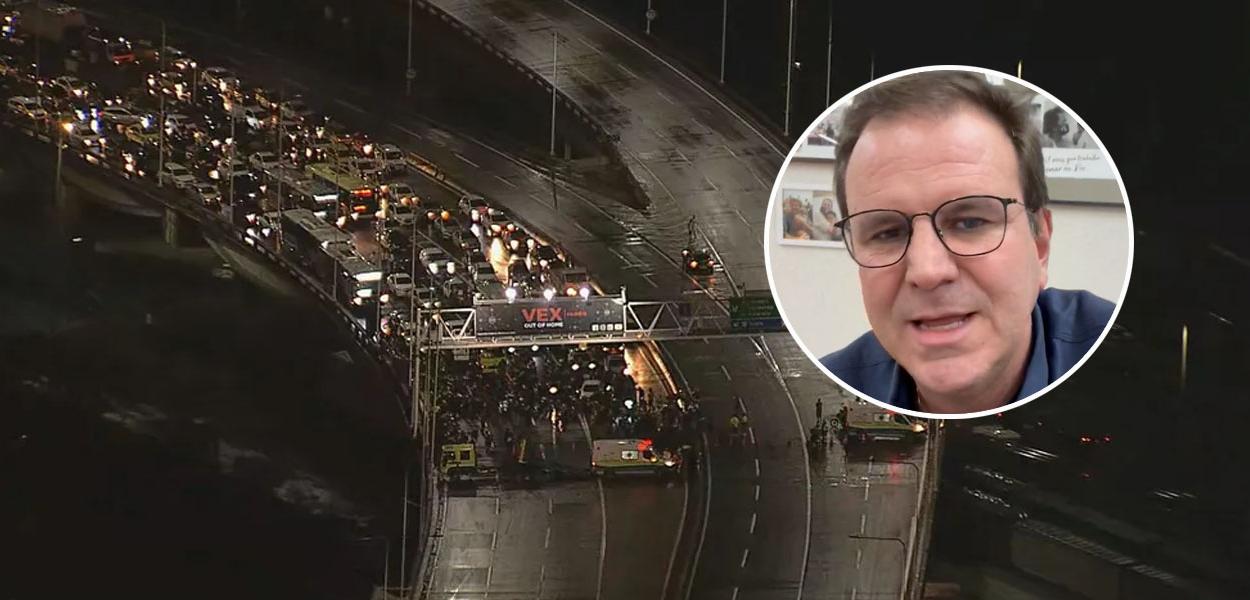 www.brasil247.com - Ponte Rio-Niterói interditada e Eduardo Paes