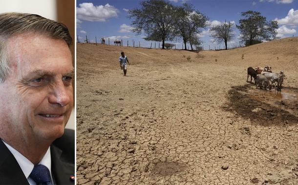 Bolsonaro e seca no nordeste (Foto: Alan Santos/PR | Lunae Parracho/Reuters) Bolsonaro e seca no nordeste