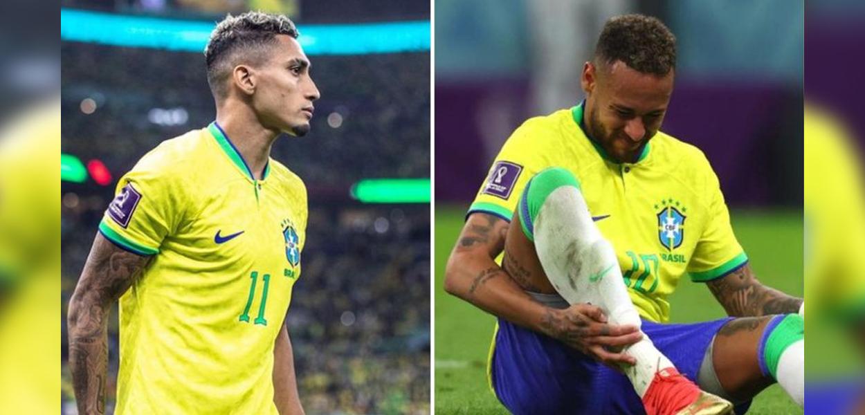 Raphinha (à esq.) e Neymar (Foto: Reprodução/Instagram) www.brasil247.com - Raphinha (à esq.) e Neymar