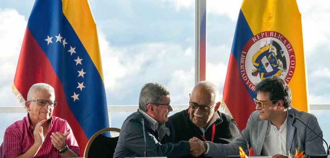 Mesa de diálogo pela paz na Colômbia se realiza na Venezuela (Foto: Prensa Latina) www.brasil247.com - Mesa de diálogo pela paz na Colômbia se realiza na Venezuela
