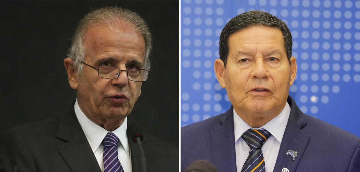 José Múcio e Hamilton Mourão (Foto: Antonio Cruz/Agência Brasil | RomérioCunha/VPR) www.brasil247.com - José Múcio e Hamilton Mourão
