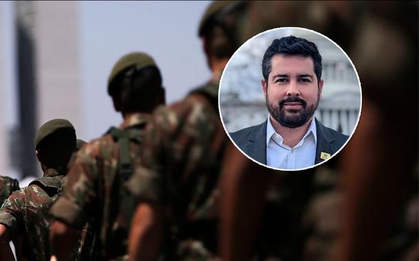 Militares e o comentarista Paulo Figueiredo Filho (Foto: ABR | Reprodução) Militares e o comentarista Paulo Figueiredo Filho