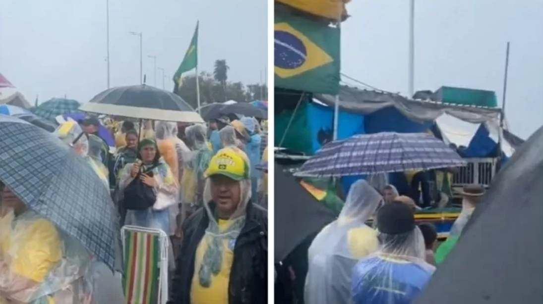 Acampamento bolsonarista em Brasília (Foto: Reprodução / redes sociais) www.brasil247.com - Acampamento bolsonarista em Brasília