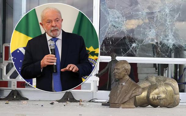 Lula e destruição de terroristas bolsonaristas (Foto: Agência Brasil) Lula e destruição de terroristas bolsonaristas