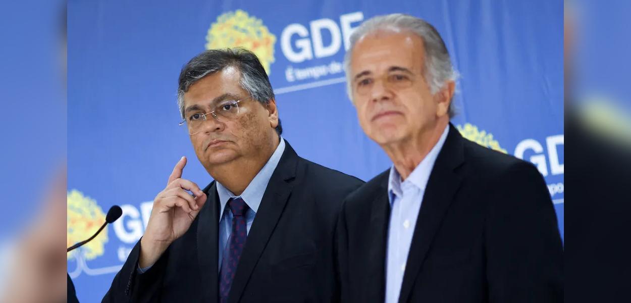 www.brasil247.com - Os ministros Flávio Dino (Justiça) e José Múcio Monteiro (Defesa)