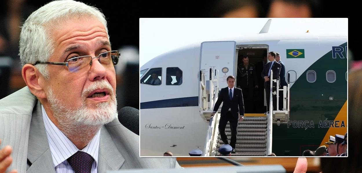 Jorge Solla e Jair Bolsonaro em um avião da Força Aérea Brasileira (Foto: Gabriela Korossy/Câmara dos Deputados | Marcos Corrêa/PR) www.brasil247.com - Jorge Solla e Jair Bolsonaro em um avião da Força Aérea Brasileira