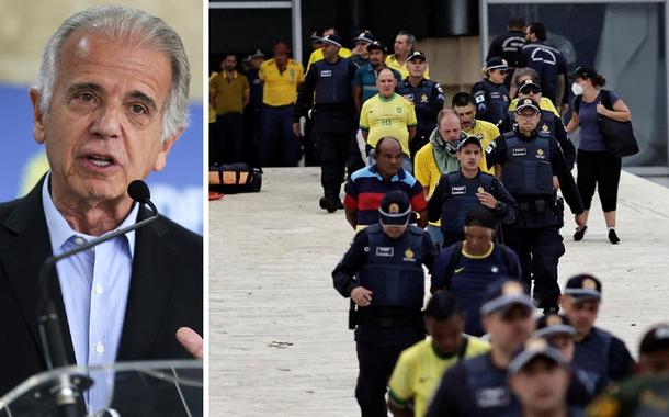 José Múcio e terroristas bolsonaristas (Foto: ABR | Reuters) José Múcio e terroristas bolsonaristas