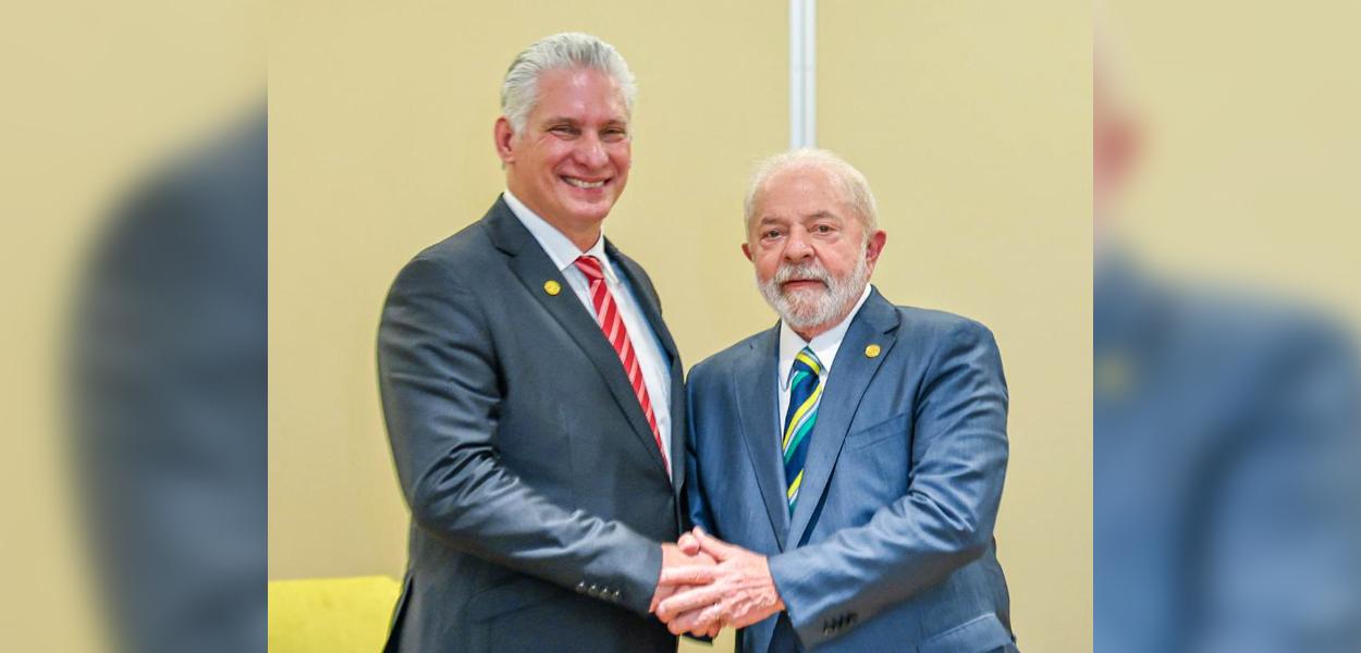 Díaz-Canel e Lula (Foto: Ricardo Stuckert) www.brasil247.com - Díaz-Canel e Lula
