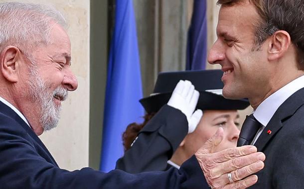 Luiz Inácio Lula da Silva (à esq.) e Emmanuel Macron (Foto: Ricardo Stuckert) Luiz Inácio Lula da Silva (à esq.) e Emmanuel Macron