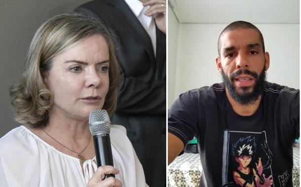 Gleisi Hoffmann e Wallace (Foto: Gabriel Paiva | Reprodução/Instagram) Gleisi Hoffmann e Wallace