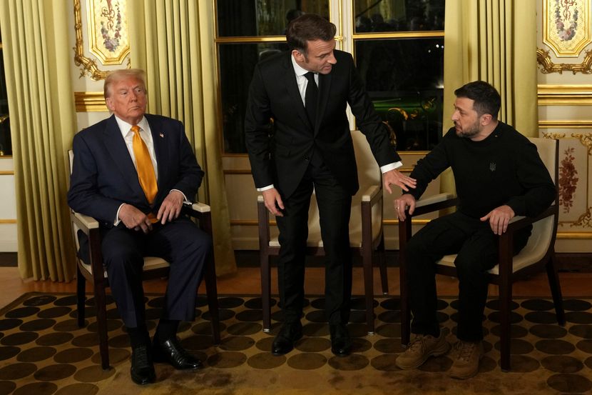 Tramp, Makron i Zelenski (Foto: AP)