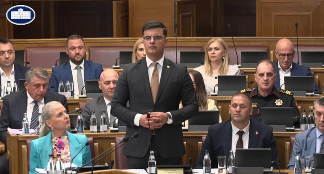 Danilo Šaranović (Foto: Skupština Crne Gore/Jutjub)