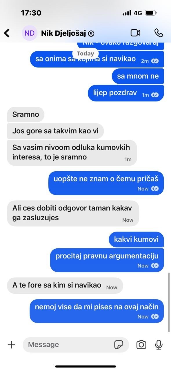 Prepiska Đeljošaja i Milatovića