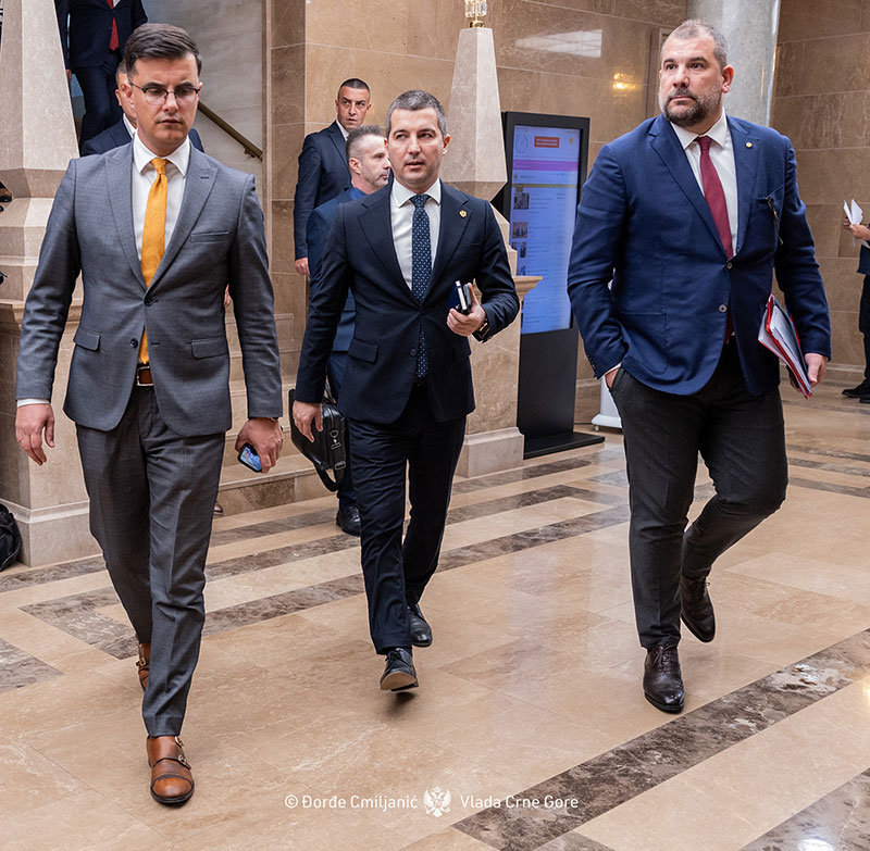 Šaranović, Bečić i Krapović (Foto: Vlada Crne Gore)