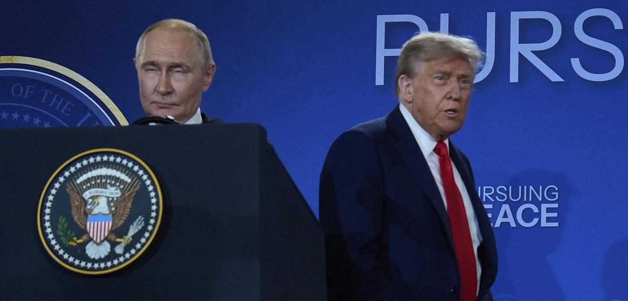 Donald Tramp  I vladiir Putin na konfnferenciji za medije u vojnoj bazi  Elmendorf-Richardson na Aljasci, 15. avgust 2025.  (Foto: Julia Demaree Nikhinson)