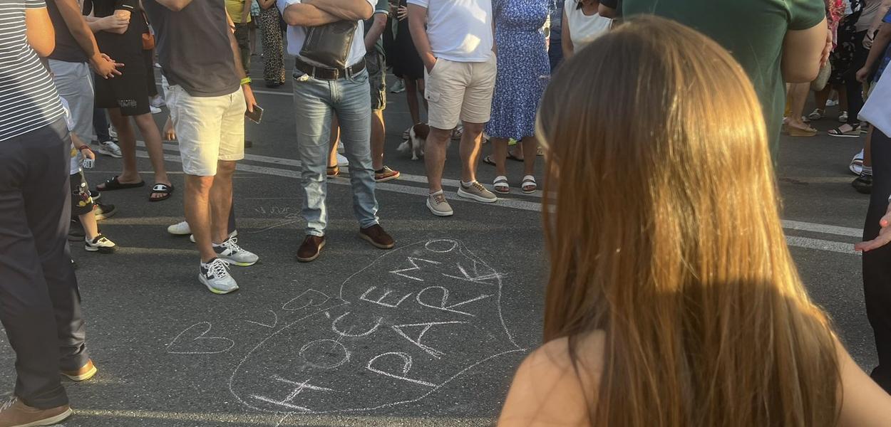 Protest na Zabjelu (Foto: Portal ETV/Jasmina Beharović)