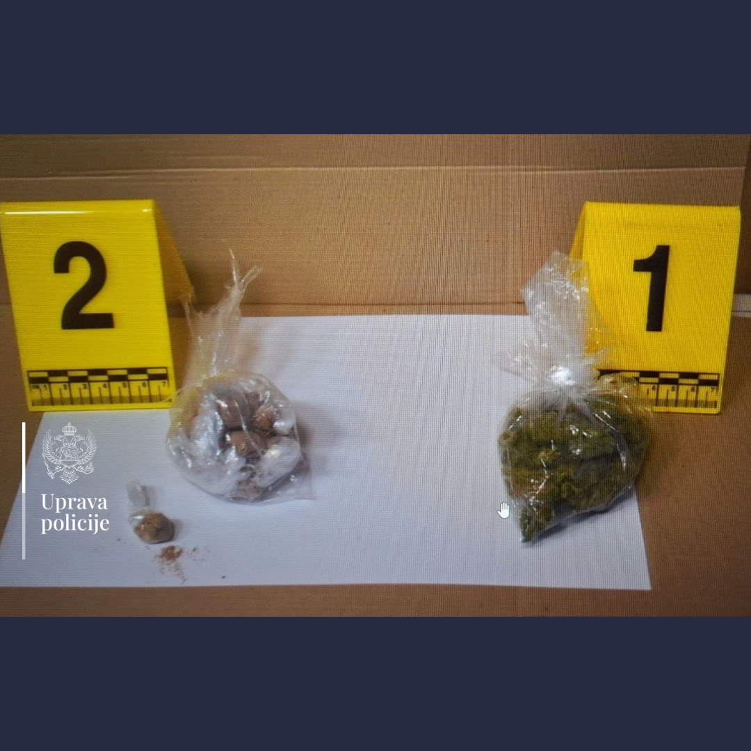 Zaplijenjena droga (Foto: Uprava policije)