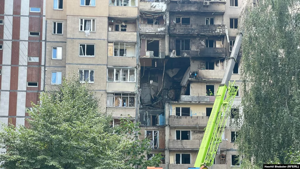 Posljedice napada ruskog drona na Kijev (Foto: Heorhii Shabalev (RFE/RL))