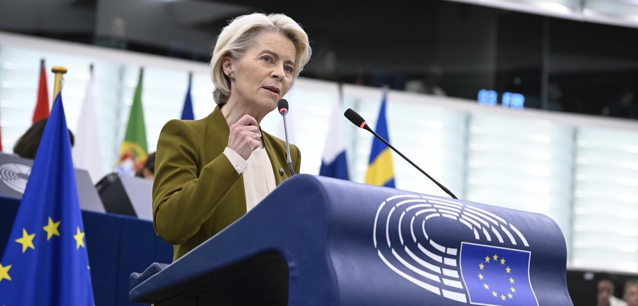 Predsjednica Evropske komisije Ursula von der Lajen u Evrospkom parlamentu, Strazbur, 10,. septembar 2025. (Foto: Pascal Bastien)