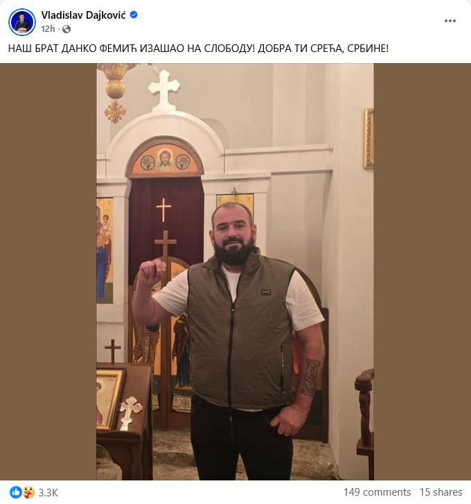 Dajković objava