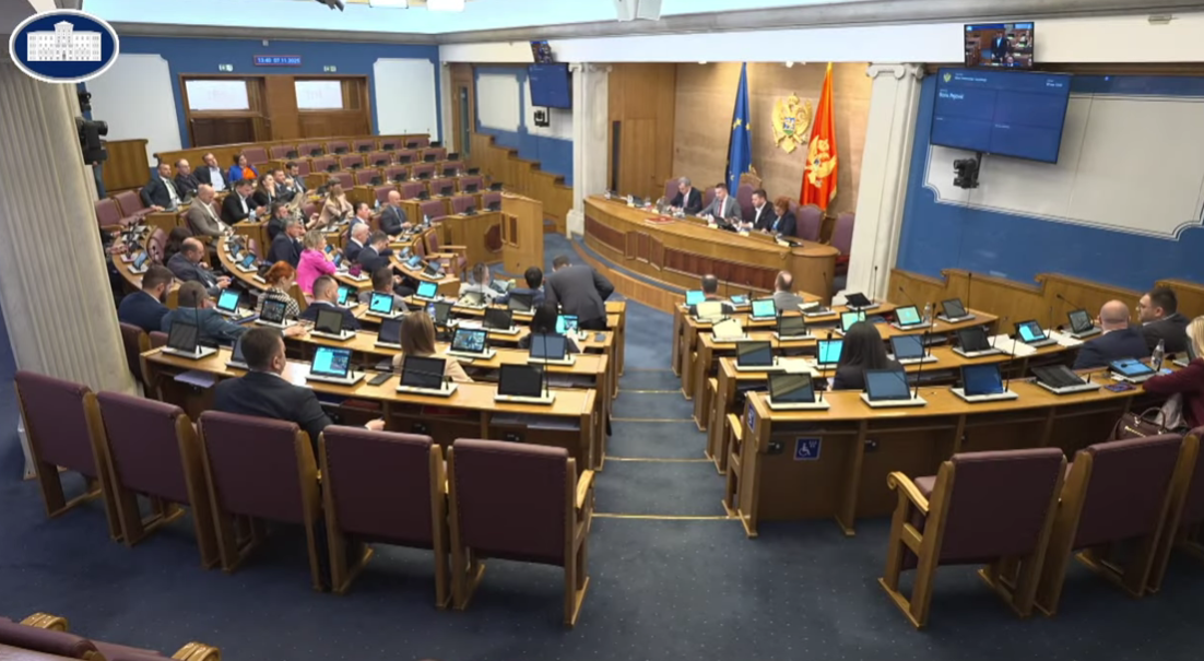 Sa današnje sjednice (Foto: Skupština Crne Gore - stop kadar)