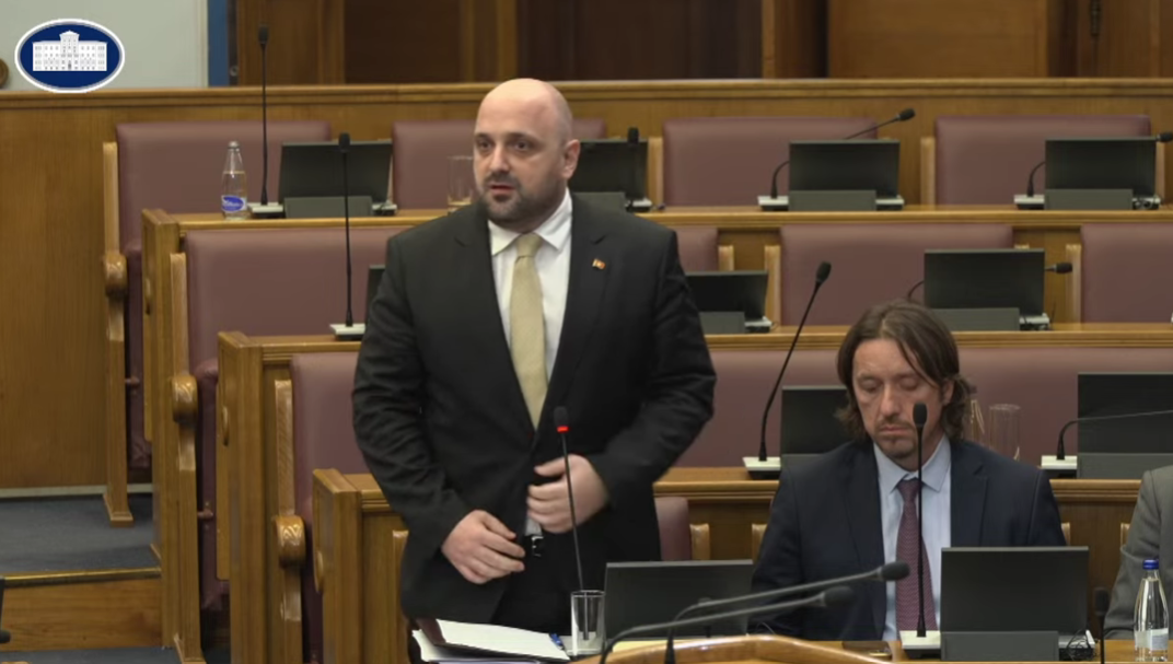 Bojan Božović (Foto: Skupština Crne Gore - stop kadar)