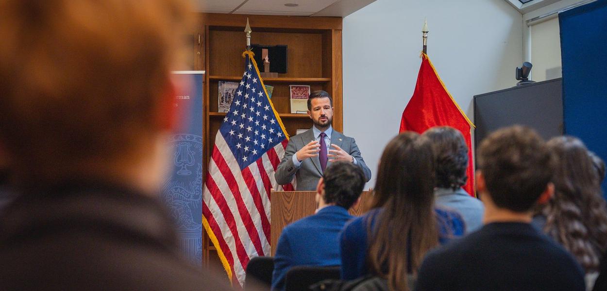 Milatović na Univerzitetu Džordžtaun (Foto: Kabinet predsjednika)