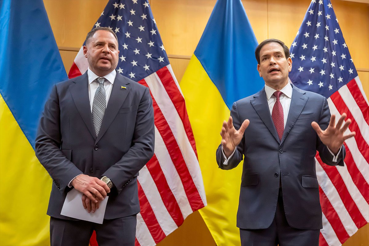 Andrij Jermak i Marko Rubio (Foto: AP)