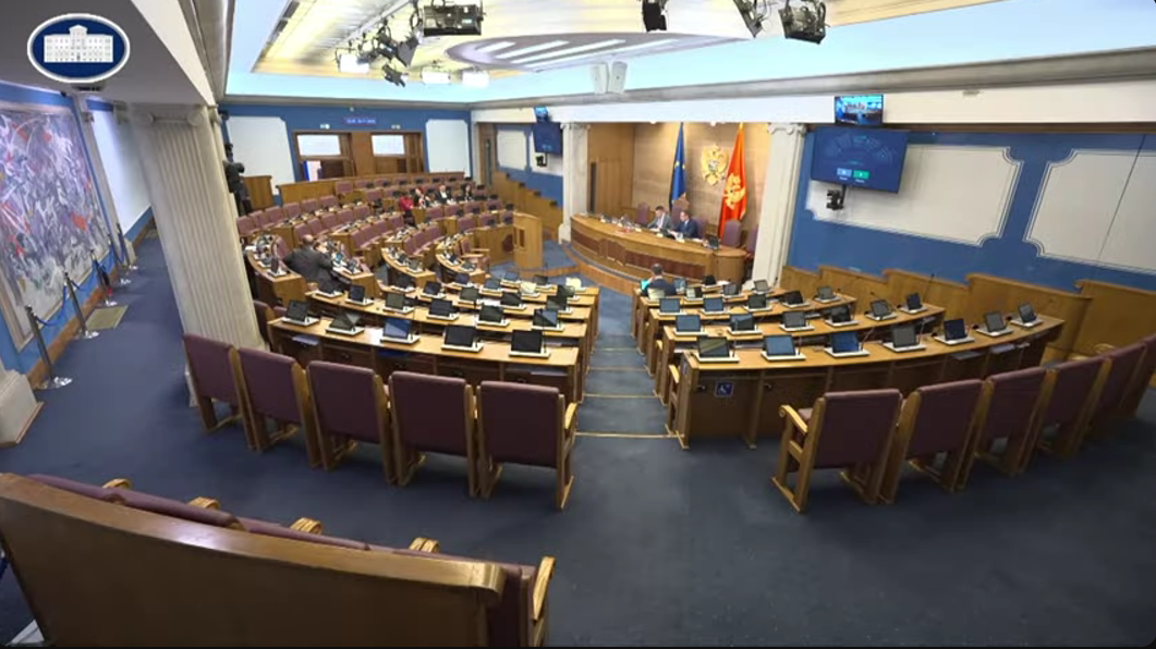 Sa sjednice Skupštine (Foto: Skupština Crne Gore/Youtube)