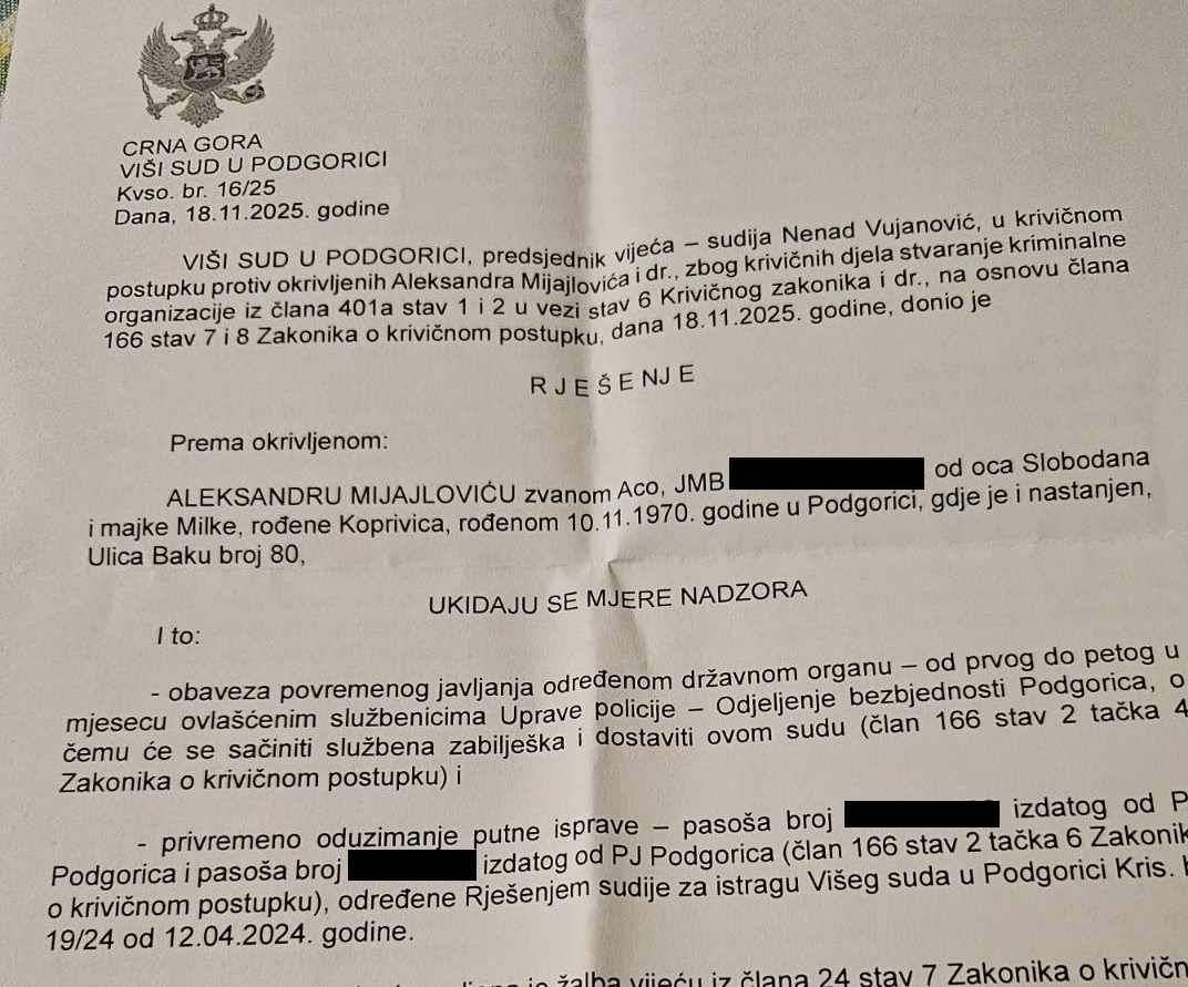 PASOŠ DA, SLOBODA NE: Rješenje Višeg suda 