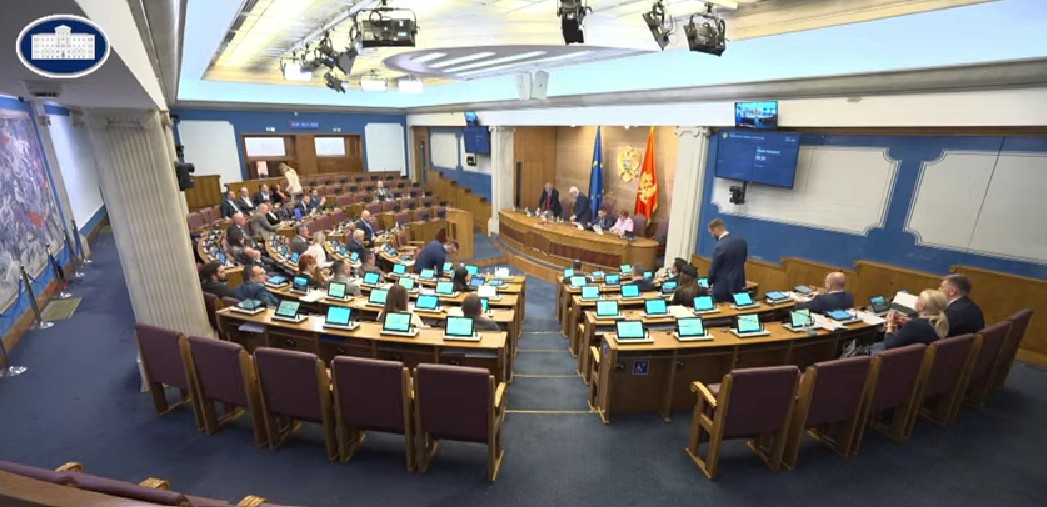 Sa današnje sjednice, stop kadar (Foto: Skupština Crne Gore/Jutjub)