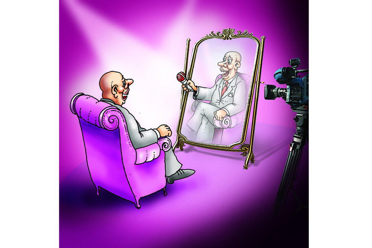 Intervju - karikatura Dušana Arsenića