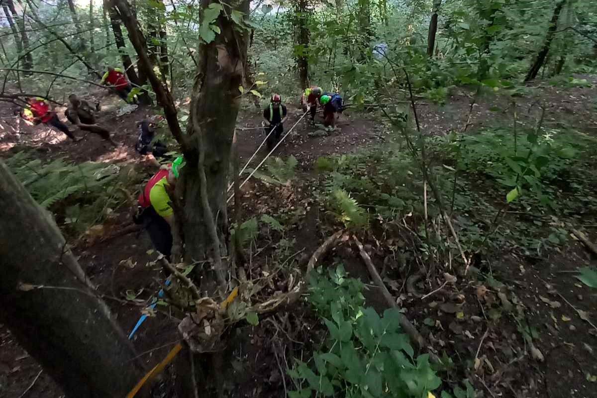 Akcija spašavanja u klisuri reke Gradac (Foto: GSS)